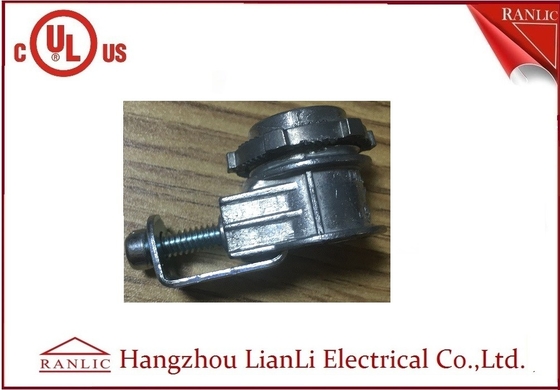 Çin Metalik Esnek Boru için Gri Galvanizli Sele Konnektörü 3/8&quot; 1/2&quot; UL CUL listelenmiştir Tedarikçi