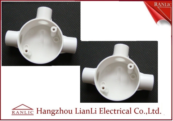 Çin Üç Yollu Yuvarlak PVC Elektrik Boru Bağlantı Kutusu BS4568 Özel Yapılmış Tedarikçi