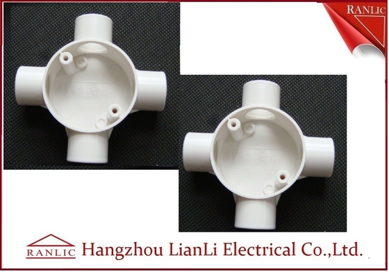 Çin Beyaz GI 4 Yollu Elektrik Bağlantı Kutusu PVC Boru ve Ek Parçaları BS4662 Standardı Tedarikçi